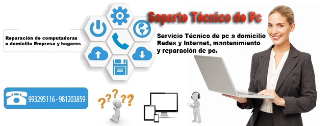 Soporte Tecnico de Pc a domicilio